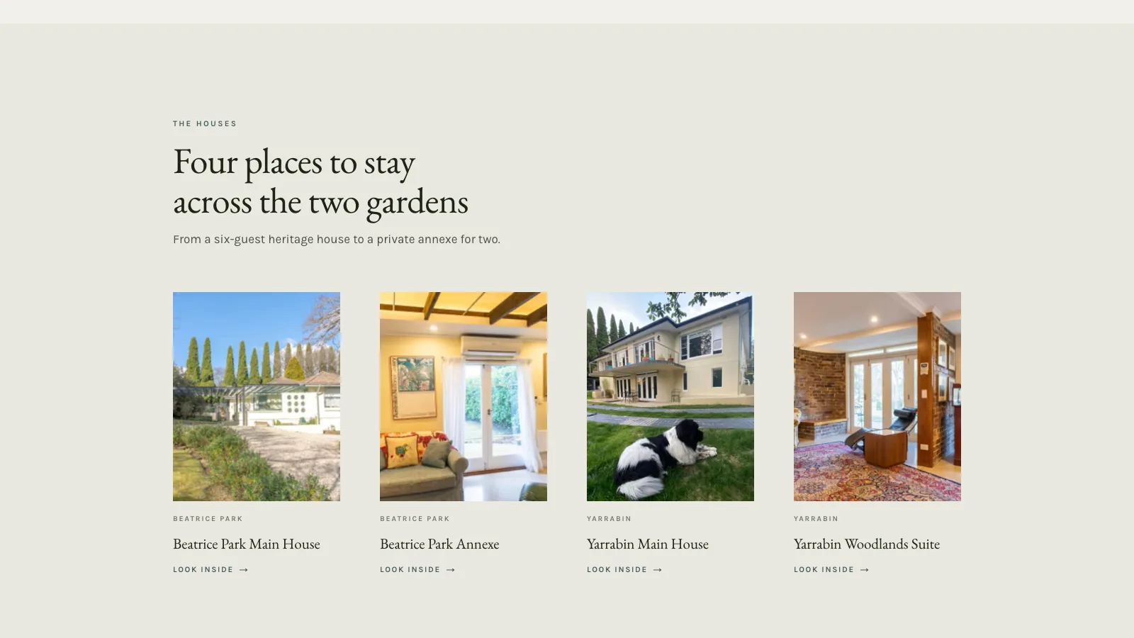 Beatrice Park & Yarrabin website screenshot 2