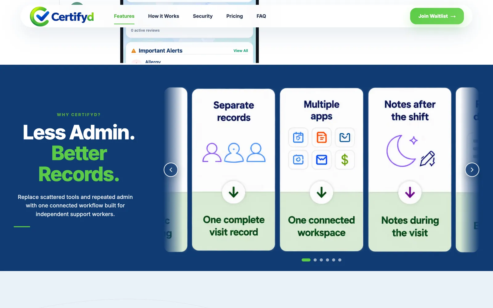 Certifyd website screenshot 2
