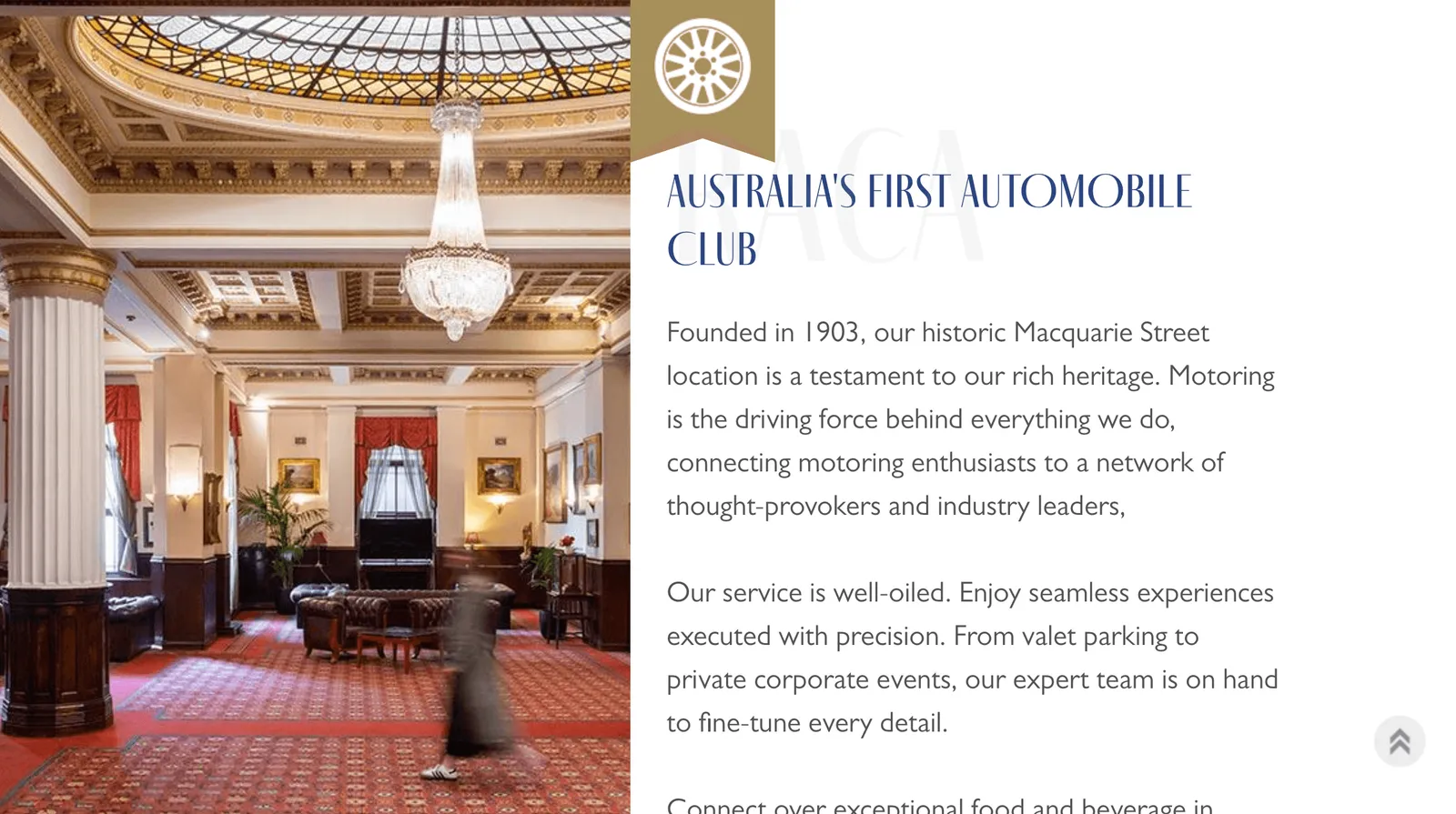 Royal Automobile Club of Australia website screenshot 3