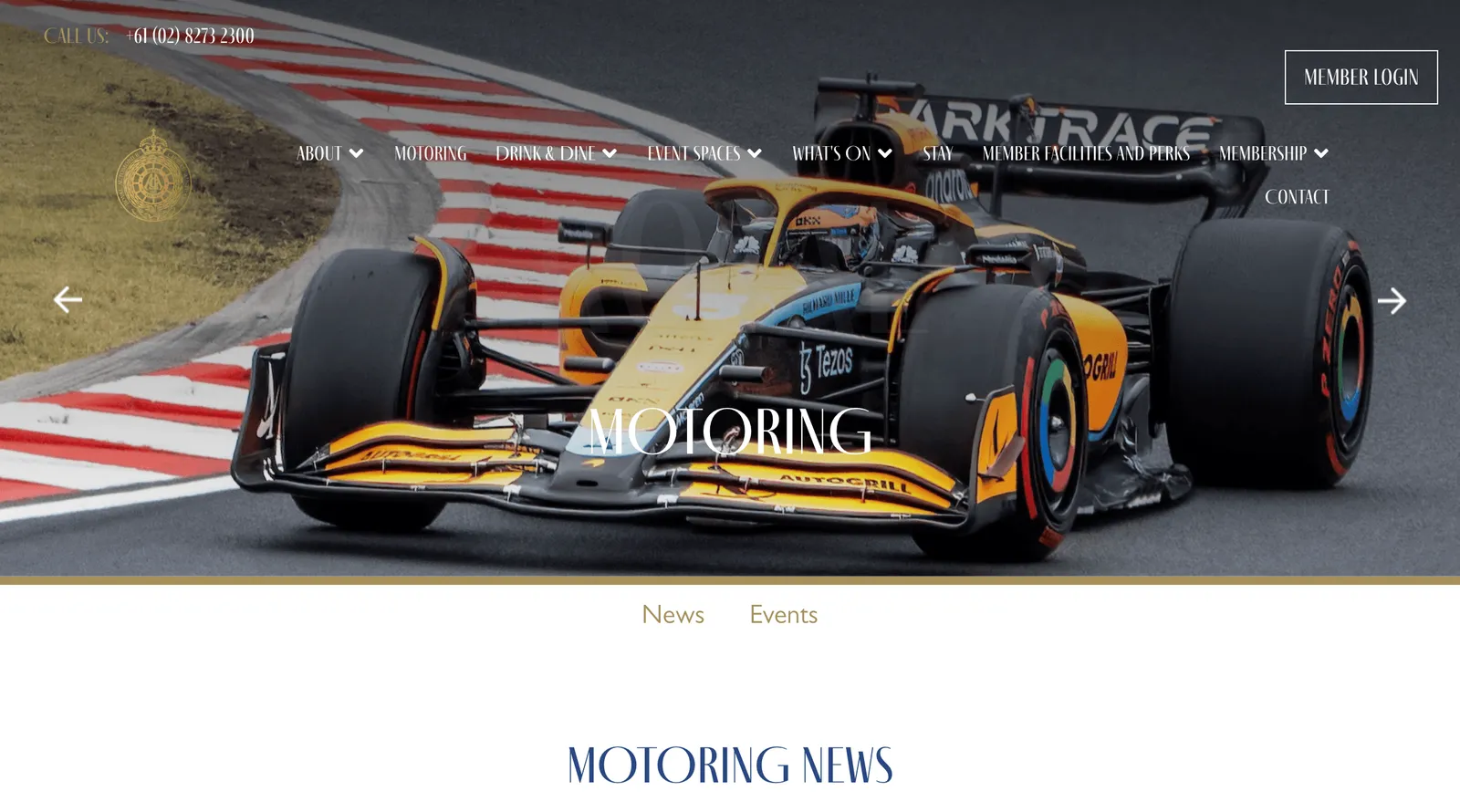 Royal Automobile Club of Australia website screenshot 4
