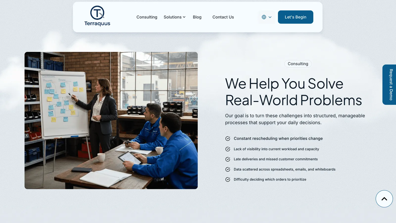 Terraquus website screenshot 1